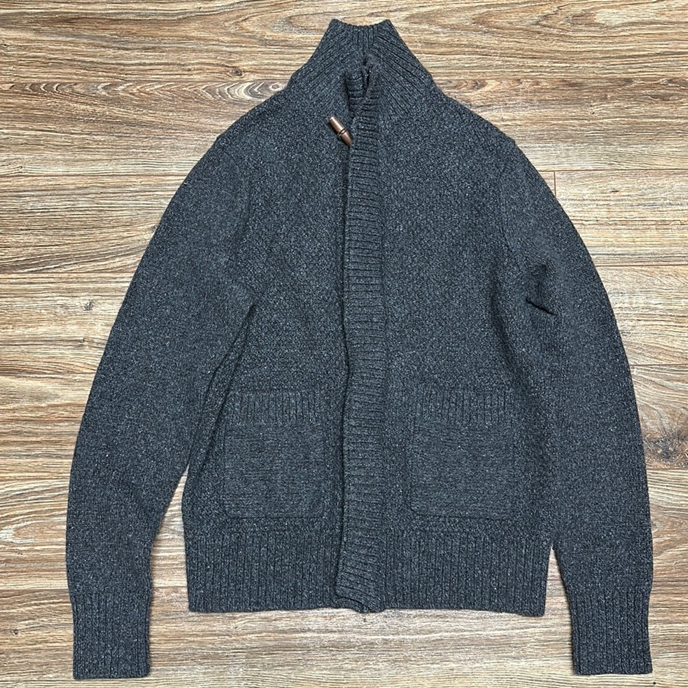 Mens Banana Republic Gray Sweater Zip Jacket. Size Small.